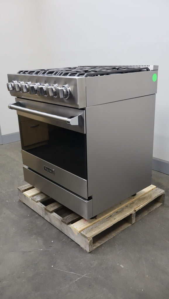 Viking 3 Series 30" 5 Sealed Burners Freestanding Dual Fuel Range RVDR33025BSSLP