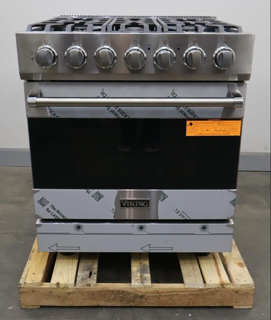 Viking 3 Series 2025 30" 5 Burner SS Freestanding Dual Fuel Range RVDR33025BSS
