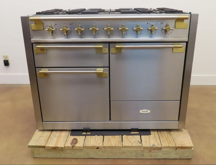 AGA Elise Series Classic Color Col AEL481DFABSS 48" Freestanding Dual Fuel Range - Alabama Appliance