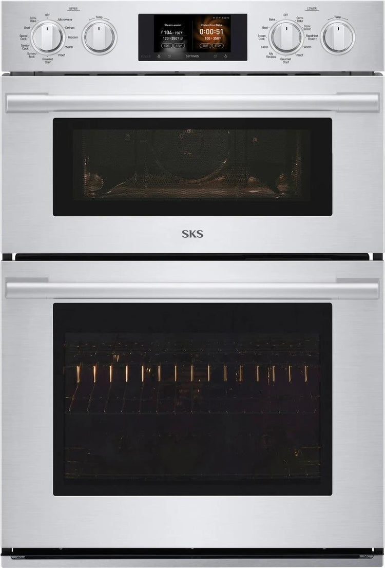 SKS 30 Inch Double Combination Electric Smart Wall Oven 6.4 ft Cap. SKSCV3002S - Alabama Appliance
