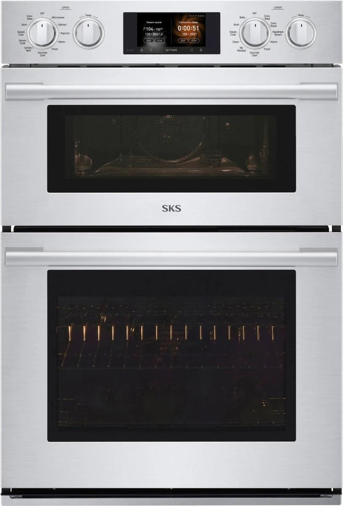 SKS 30" 6.4 ft Cap. Double Combination Electric Smart Wall Oven SKSCV3002S