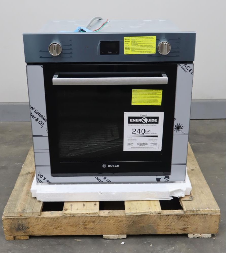 Bosch 4 Inch Stainless Single Electric Convection 500 Series Wall Oven HBE5453UC - Alabama Appliance
