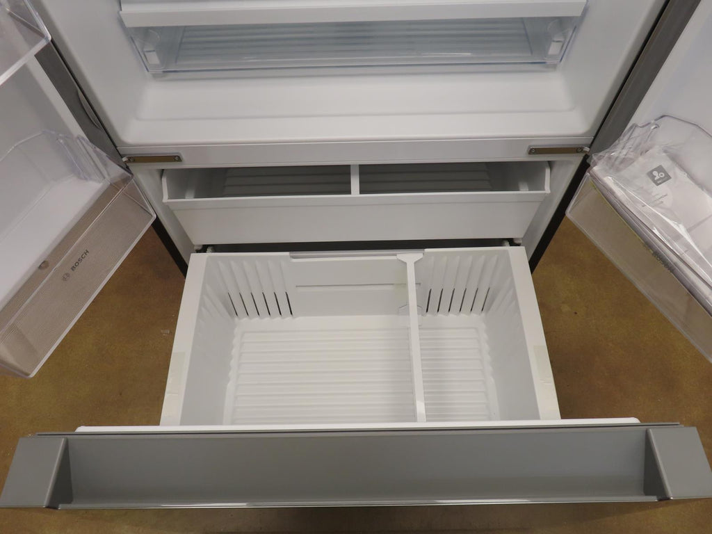 Bosch 100 Series B36FD10ENS 36" Freestanding French Door Smart Refrigerator Imgs - Alabama Appliance