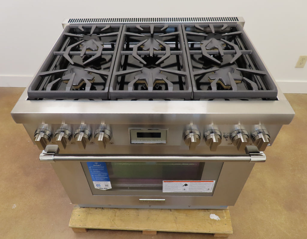 Thermador Pro Harmony Professional Series PRG366WH 36" ProStyle NaturalGas Range - Alabama Appliance