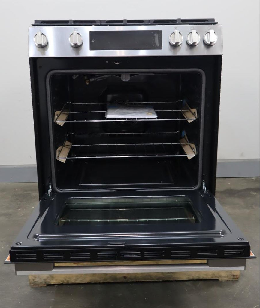 Bosch 100 Series 30" Slide-In Gas Range 5 Sealed Burners 5.8 ft. Cap. HGF1050MUC (PRICE) - Alabama Appliance