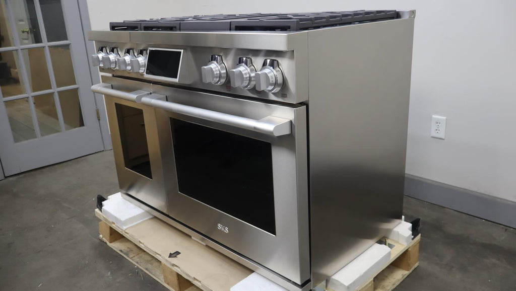 Signature Kitchen Suite 48" Double Oven Dual Fuel Convection Range SKSDR480GS - Alabama Appliance