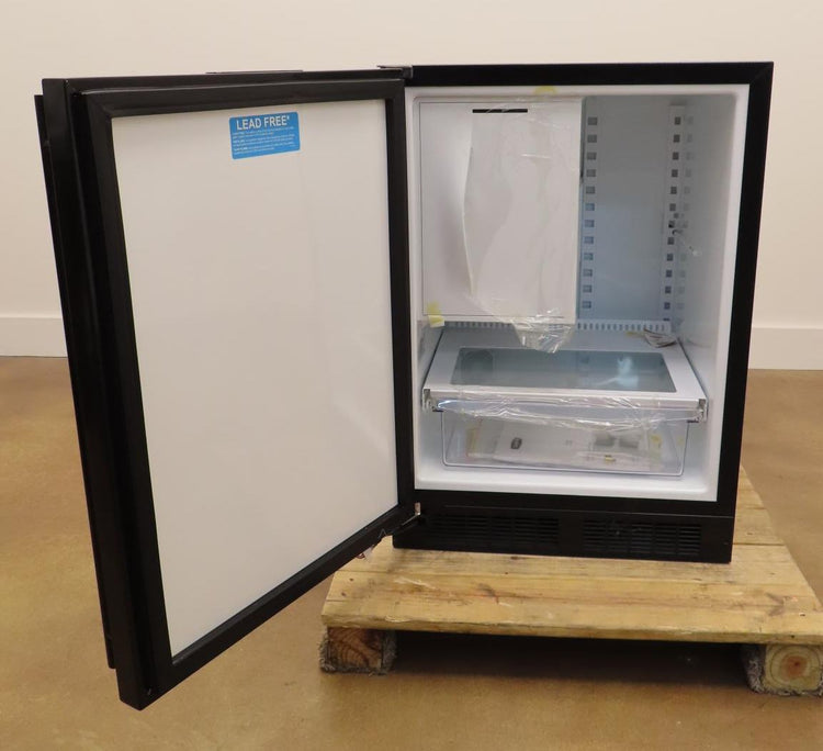 Marvel ML24RFS2LB 24" Built-in Compact Black Refrigerator/Freezer Left Hinge