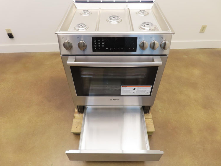 Bosch 800 Series HDI8056U 30" Slide-In Dual Fuel Stainless Steel Range - Alabama Appliance