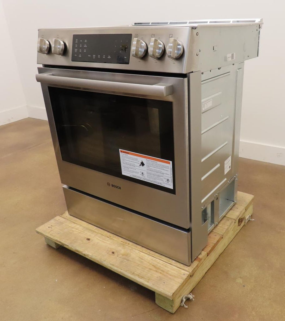 Bosch 800 Series HDI8056U 30" Slide-In Dual Fuel Stainless Steel Range - Alabama Appliance