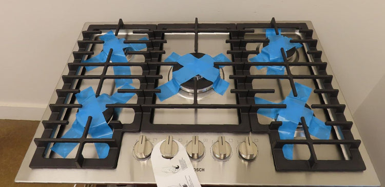 Bosch 800 Series NGM8059UC 30 inch Stainless Steel Built-In Gas Cooktop Perfect - Alabama Appliance
