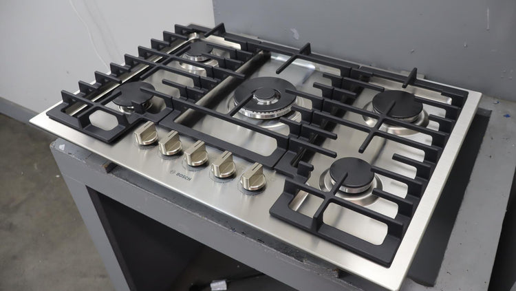 Bosch 30" 5 Sealed Burners Dual-Ring Power 800 Series Gas Cooktop NGM8058UC - Alabama Appliance