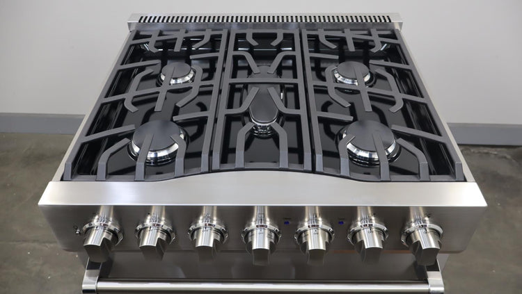 Viking 3 Series 30" 5 Sealed Burners Freestanding Dual Fuel Range RVDR33025BSSLP