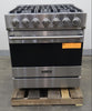 Viking 3 Series 30" 5 Sealed Burners Freestanding Dual Fuel Range RVDR33025BSSLP