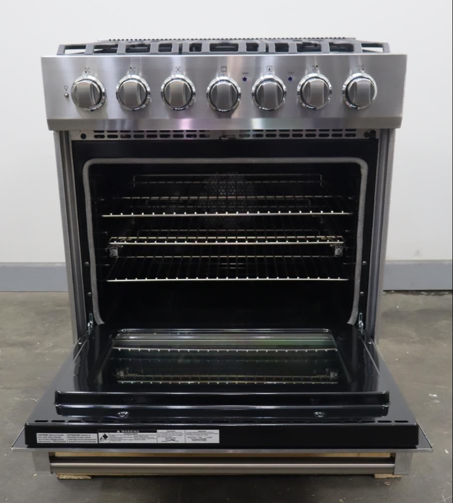 Viking 3 Series 30" 5 Sealed Burners Freestanding Dual Fuel Range RVDR33025BSSLP