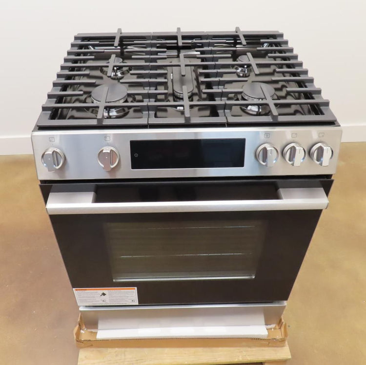 Bosch 100 Series HGF1050MUC 30 Inch Slide-In Stainless Steel Gas Range