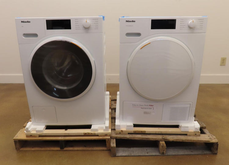 Miele 24" White Front Load Washer and Dryer Set WWD160 / TXD160WP IMAGES