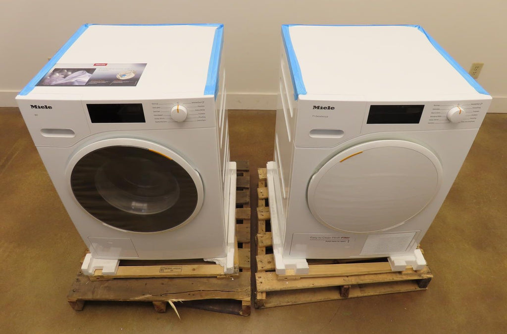 Miele 24" White Front Load Washer and Dryer Set WWD160 / TXD160WP