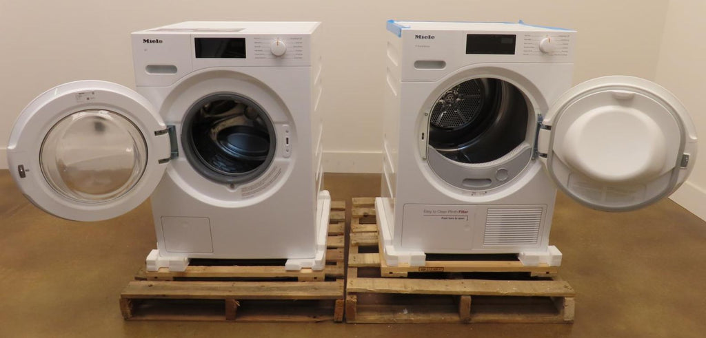 Miele 24" White Front Load Washer and Dryer Set WWD160 / TXD160WP