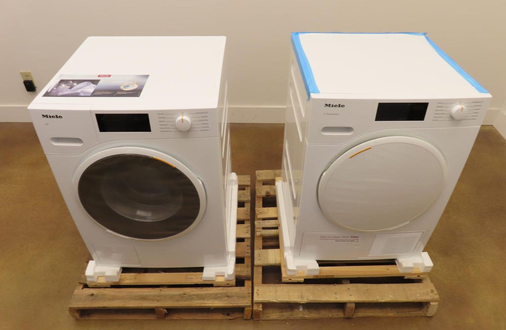 Miele 24" White Front Load Washer and Dryer Set WWD160 / TXD160WP