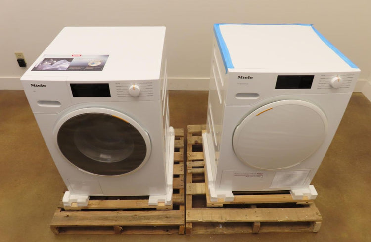 Miele 24" White Front Load Washer and Dryer Set WWD160 / TXD160WP