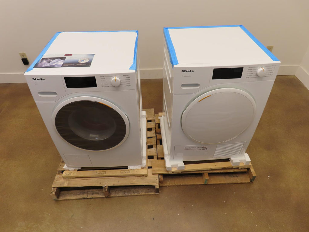 Miele 24" White Front Load Washer & Dryer Set WWD160 / TXD160WP See Pictures