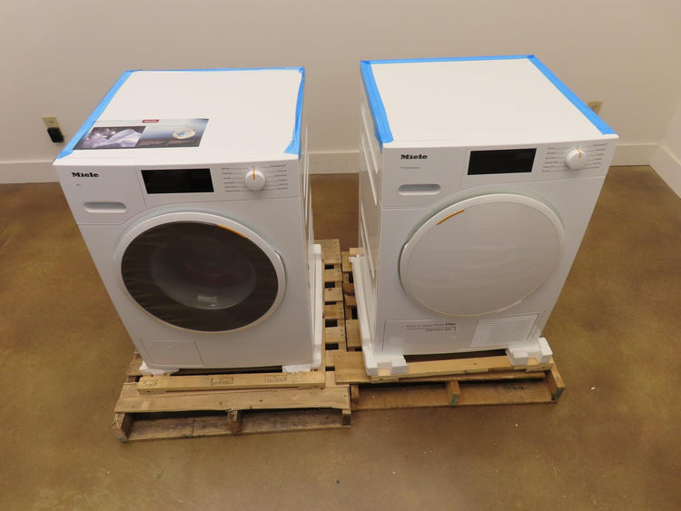 Miele 24" White Front Load Washer & Dryer Set WWD160 / TXD160WP See Pictures
