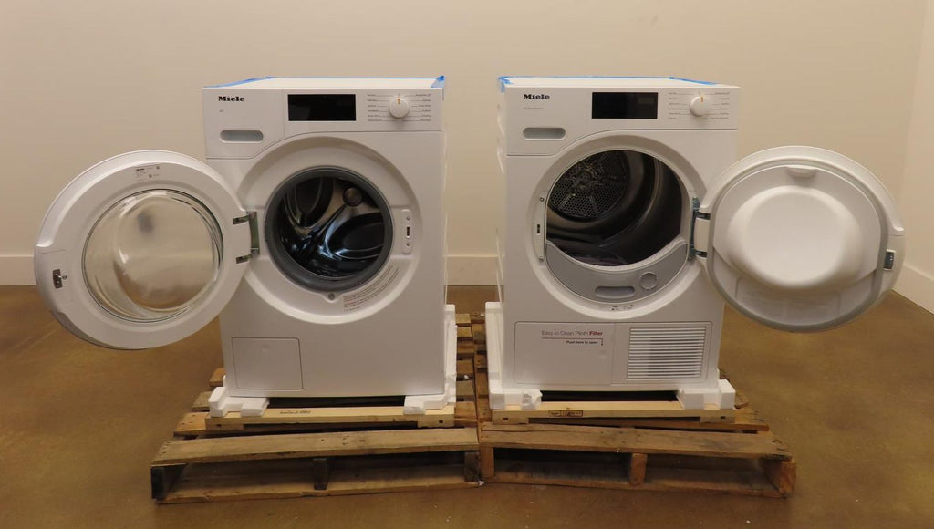 Miele 24" White Front Load Washer and Dryer Set WWD160 / TXD160WP