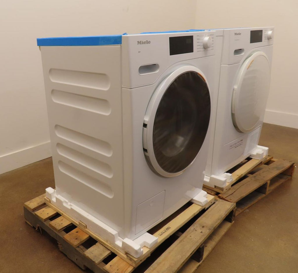 Miele 24" White Front Load Washer and Dryer Set WWD160 / TXD160WP