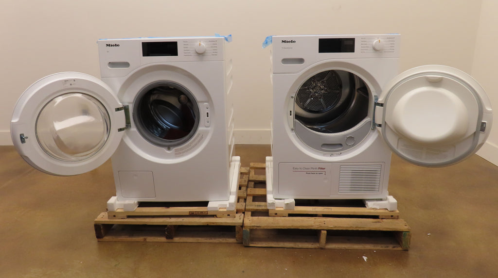 Miele 24" White Front Load Washer & Dryer Set WWD160 / TXD160WP 2 Year Warranty