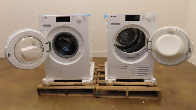 Miele 24" White Front Load Washer & Dryer Set WWD160 / TXD160WP 2 Year Warranty