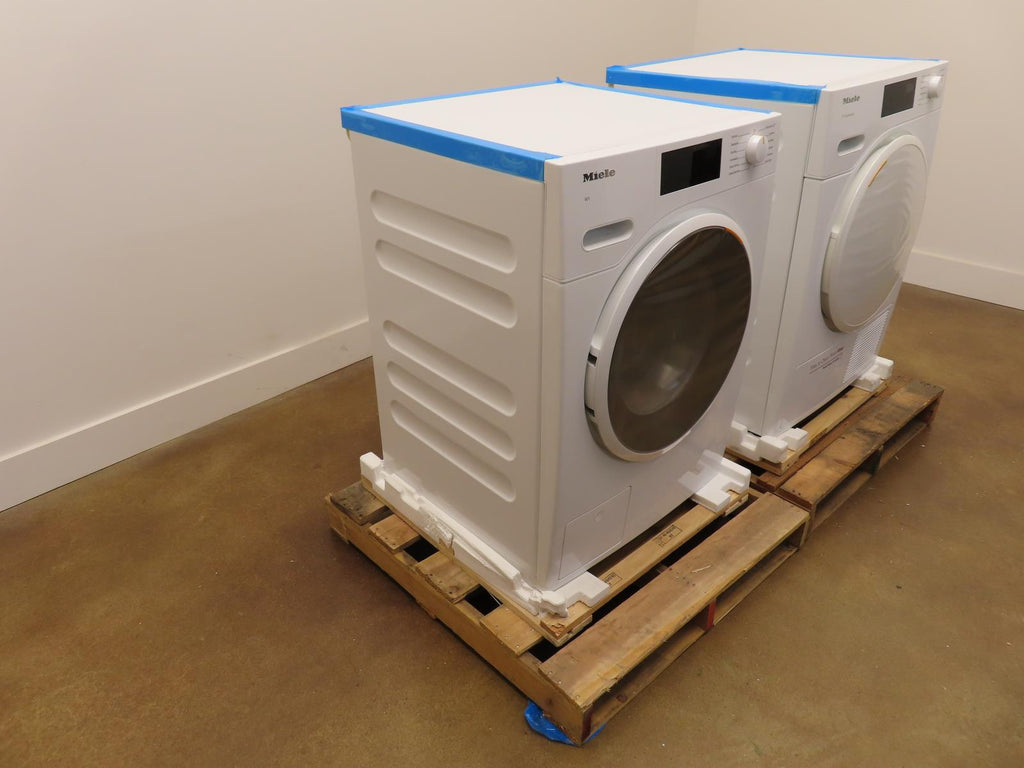 Miele 24" White Front Load Washer and Dryer Set WWD160 / TXD160WP