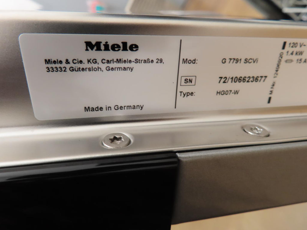Miele G77xx Series G7791SCVI 24" Built-In Panel Ready Smart ADA Comp. Dishwasher