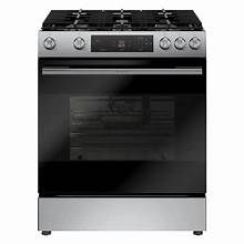 Bosch 100 Series HGF1050MUC 30 Inch Slide-In Stainless Steel Gas Range