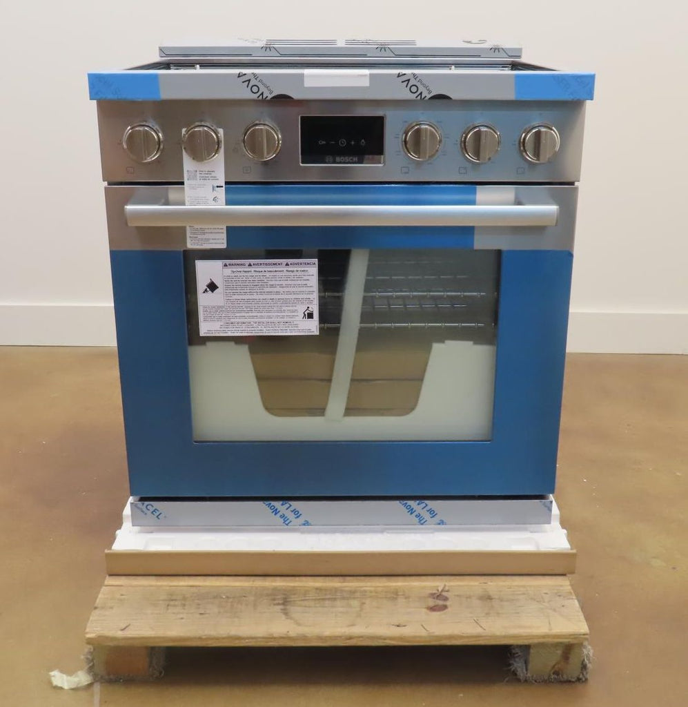Bosch 800 Series HDS8055U 30" Freestanding Dual Fuel Range Stainless Steel IMGS