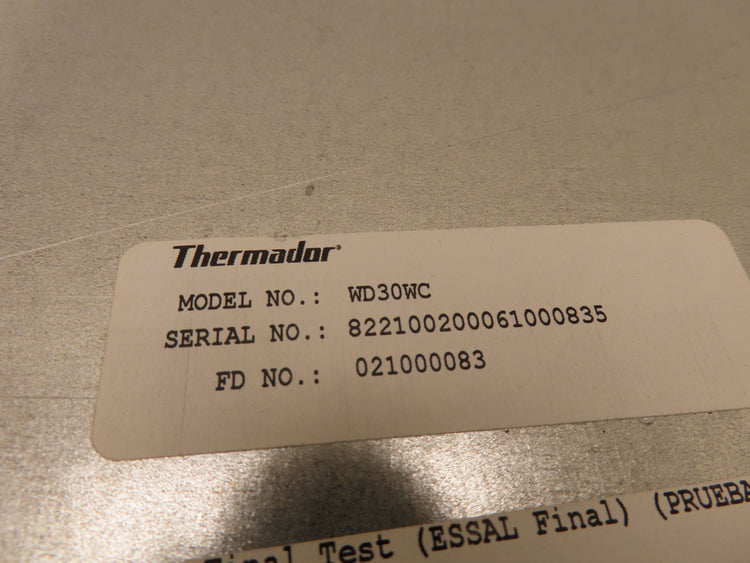 Thermador WD30W 30" Panel Ready Warming Drawer with 2.2 cu. ft. Capacity