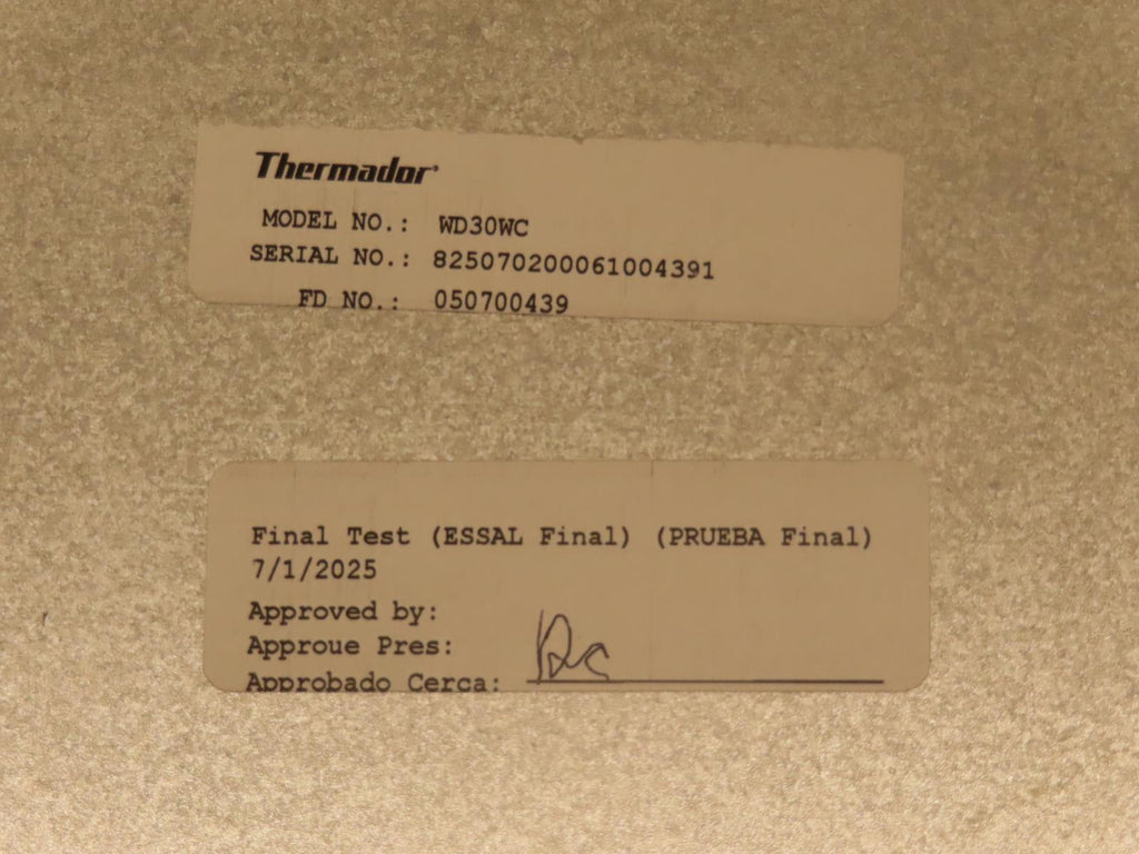Thermador WD30WC 30" Warming Drawer with Proof Mode 2.2 Cu. Ft. Capacity