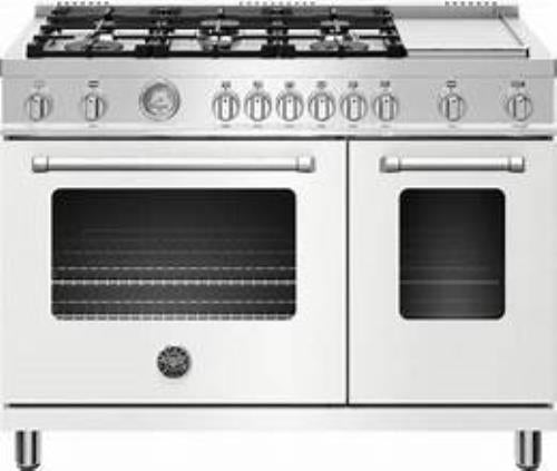 Bertazzoni Master Series MAST486GGASBIE 48" White Freestanding Gas Range