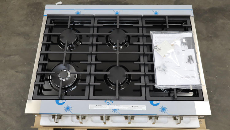 Bosch 36" 800 Series 6 Sealed Burners Gas Slide-In Stainless Rangetop RGM8658UC