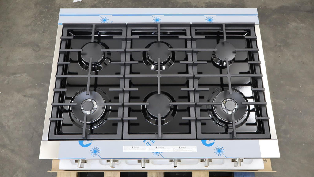 Bosch 36" 800 Series 6 Sealed Burners Gas Slide-In Stainless Rangetop RGM8658UC