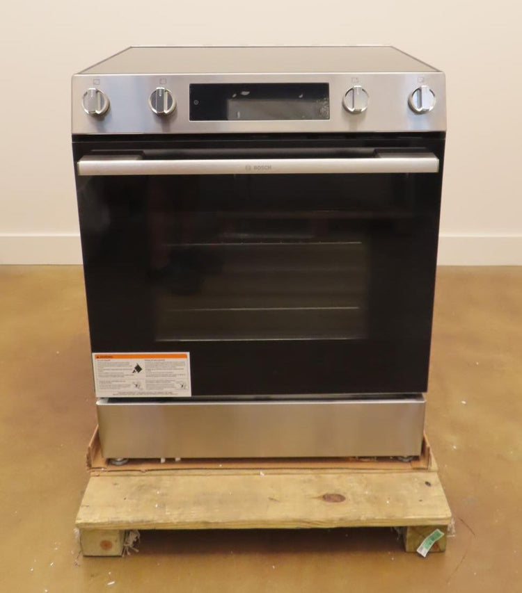 Bosch 100 Series HEF1050MU 30 in SlideIn Electric Convection Range With Warranty