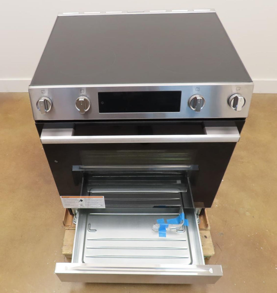 Bosch 100 Series HEF1050MU 30 in SlideIn Electric Convection Range With Warranty