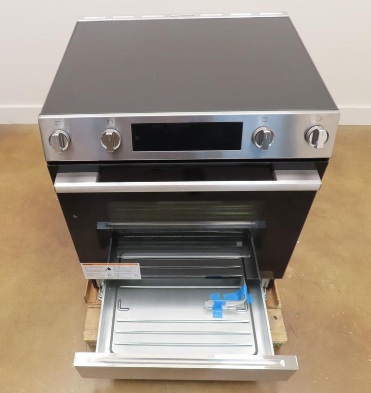 Bosch 100 Series HEF1050MU 30 in SlideIn Electric Convection Range With Warranty
