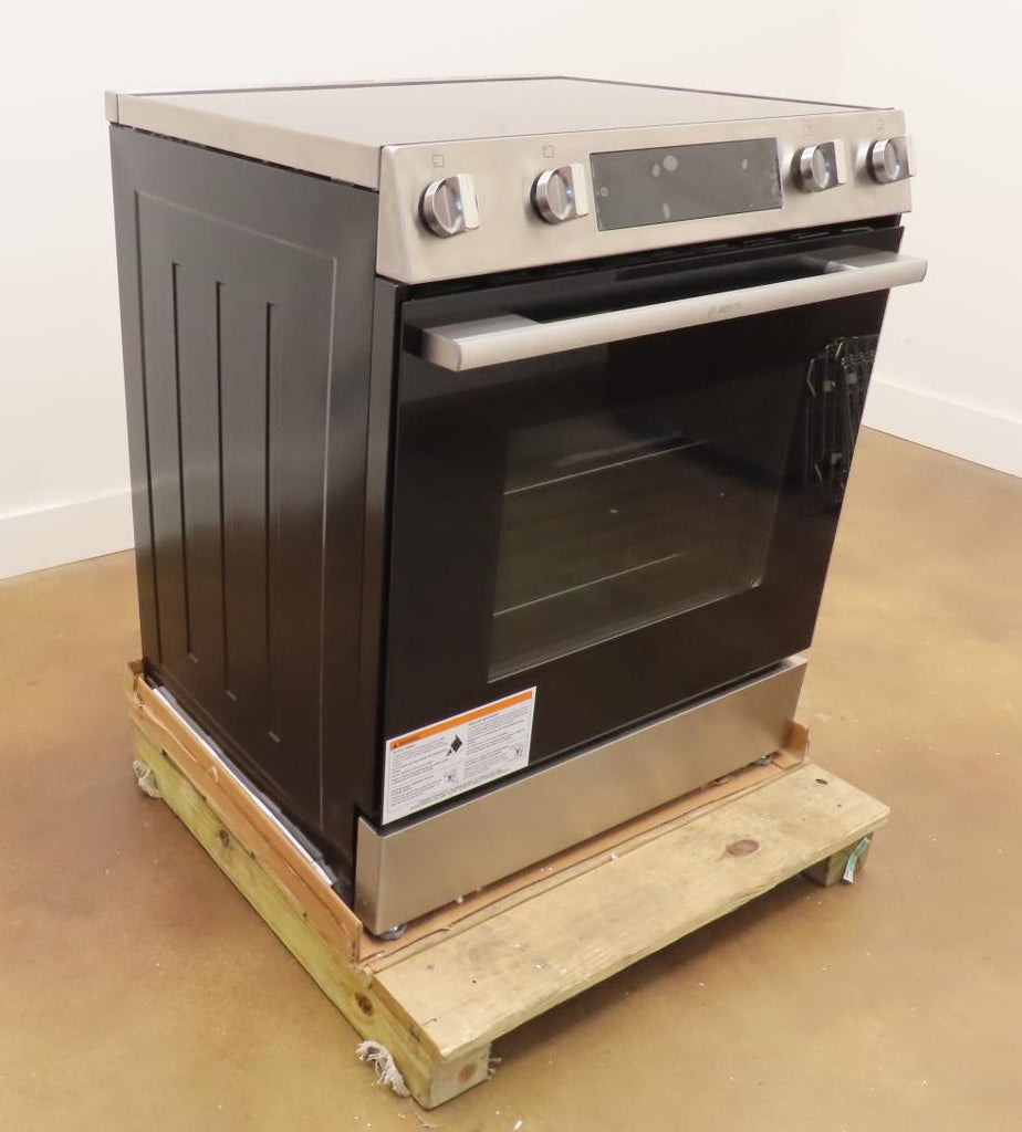 Bosch 100 Series HEF1050MU 30 in SlideIn Electric Convection Range With Warranty