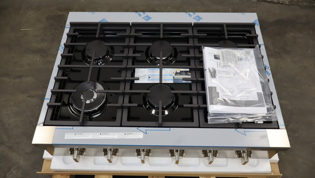 Bosch 800 Series 36" 6 Sealed Burners Gas Slide-In Stainless Rangetop RGM8658UC