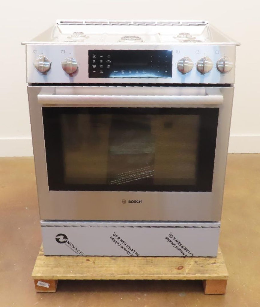 Bosch 800 Series HDI8056U 30" Slide-In Dual Fuel Stainless Steel Range Pictures