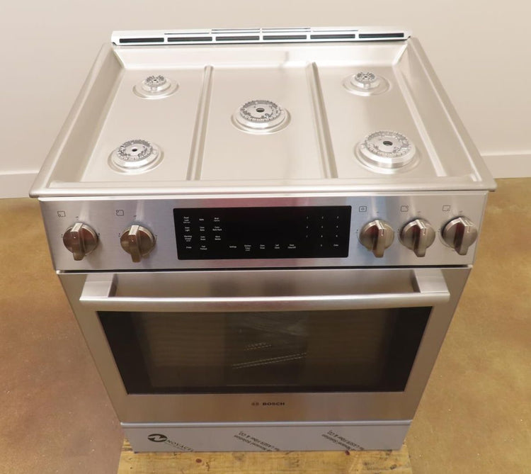 Bosch 800 Series HDI8056U 30" Slide-In Dual Fuel Stainless Steel Range Pictures