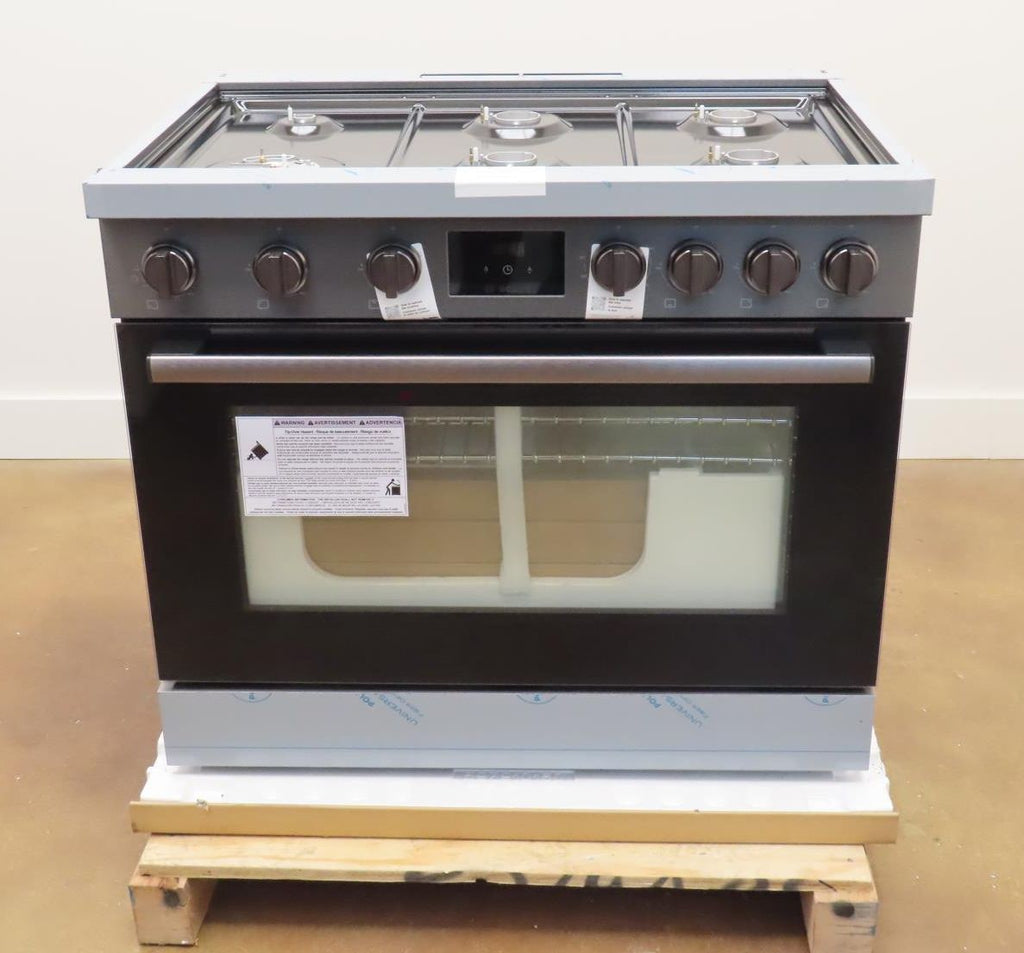 Bosch 800 Series HGS8645UC 36" Black Stainless Freestanding Gas Range