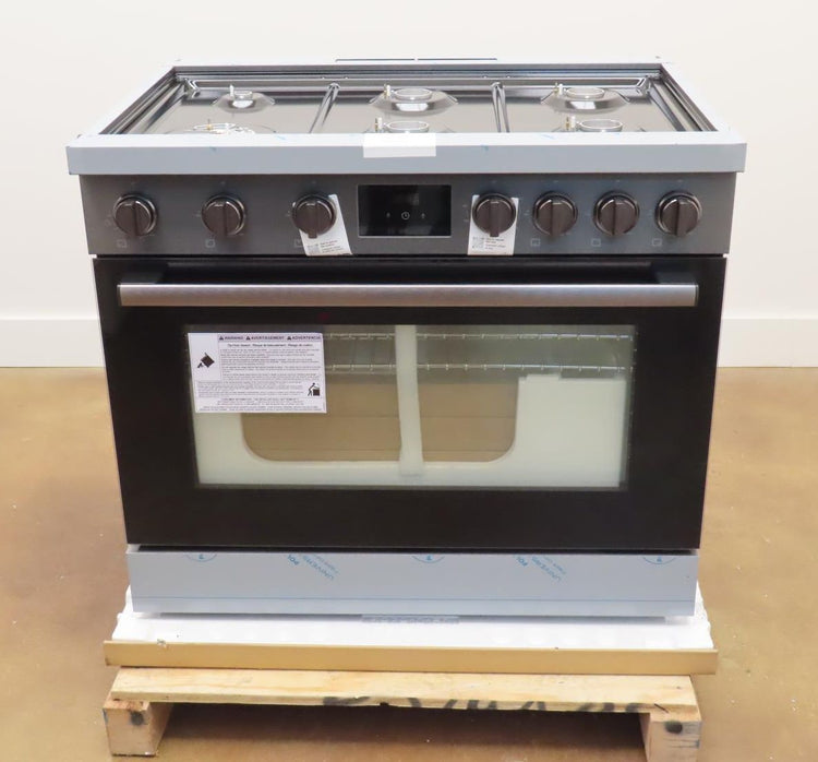 Bosch 800 Series HGS8645UC 36" Black Stainless Freestanding Gas Range
