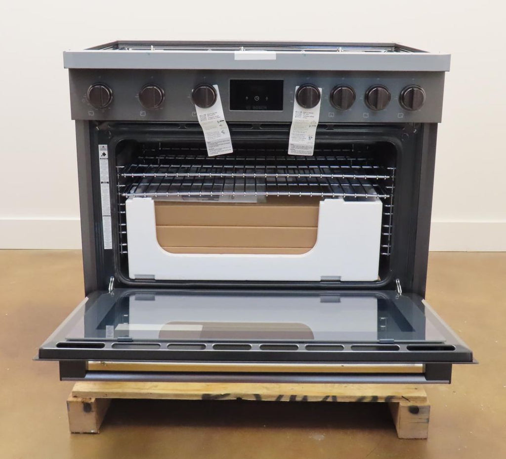 Bosch 800 Series HGS8645UC 36" Black Stainless Freestanding Gas Range