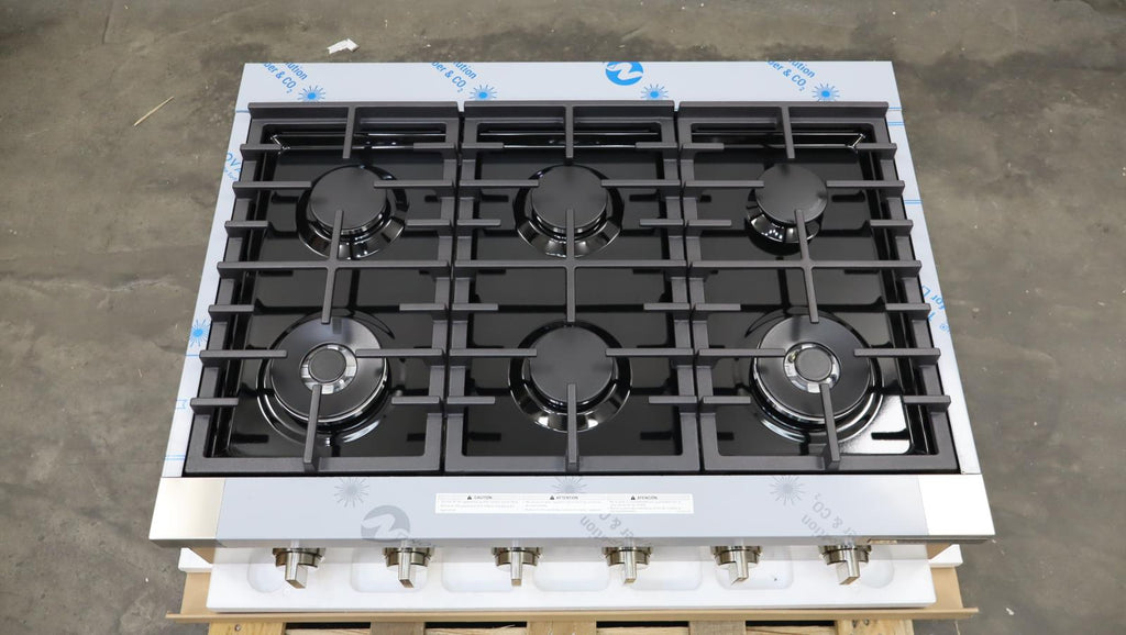 Bosch 800 Series 36" 6 Sealed Burners Gas Slide-In Stainless Rangetop RGM8658UC